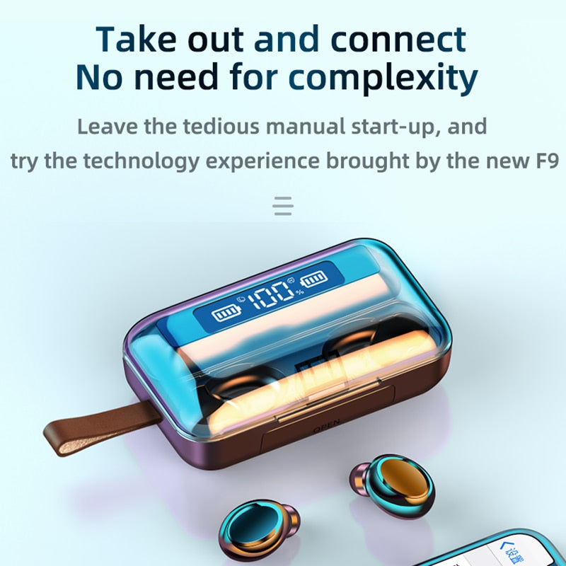 سماعات بلوتوث 2200mAh ايربدز مع سبيكر وضد الماء