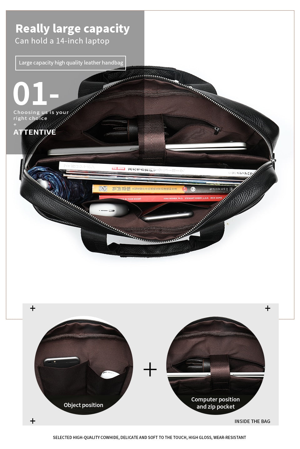 حقيبة اوراق جلد من ويستال