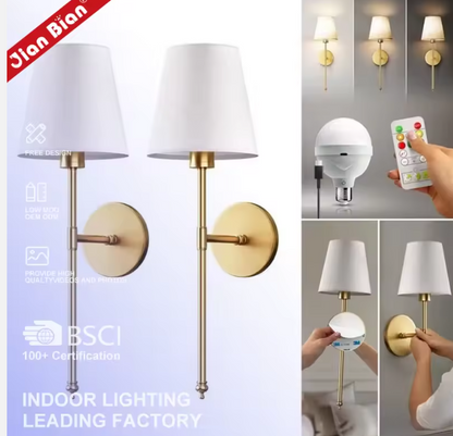 أناره حائطيه متغيرة الالوان ريموت وعالشحن بدون كهرباء