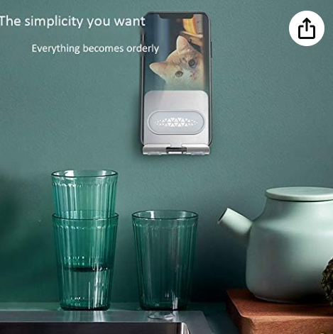 قاعدة موبايل متحركه تثبيت لاصق سوداء اللون