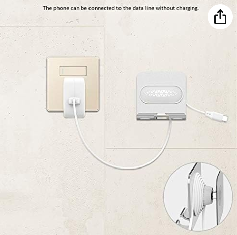 قاعدة موبايل متحركه تثبيت لاصق سوداء اللون