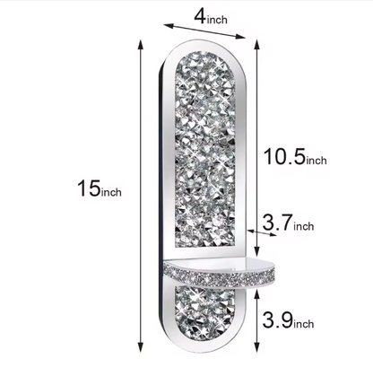 شمعدان جداري عصري بلمسة نهائية من الكريستال الماسي اللامع، ديكور منزلي فاخر