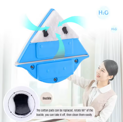 ماسحة شبابيك وجهين للمناطق الصعبه الوصول