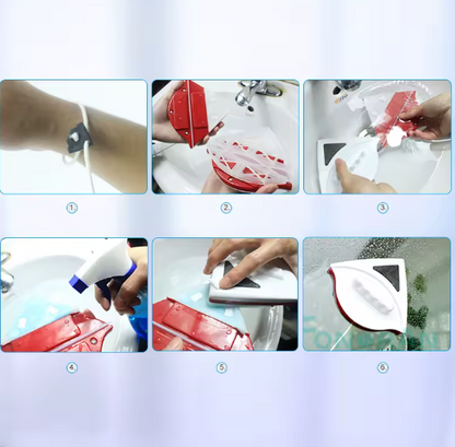 ماسحة شبابيك وجهين للمناطق الصعبه الوصول