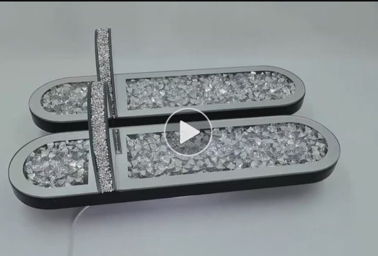 شمعدان جداري عصري بلمسة نهائية من الكريستال الماسي اللامع، ديكور منزلي فاخر