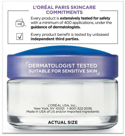 مرطب للوجه من لوريال باريس سكين كير كولاجين ، كريم نهاري وليلي ، كريم مضاد للشيخوخة للوجه والرقبة والصدر لتنعيم البشرة وتقليل التجاعيد ، 1.7 أونصة