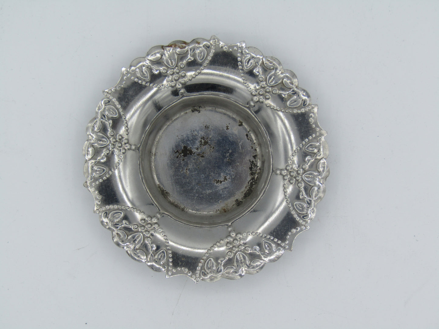 ماعون شاي كروم اطار منقوش عدد 6